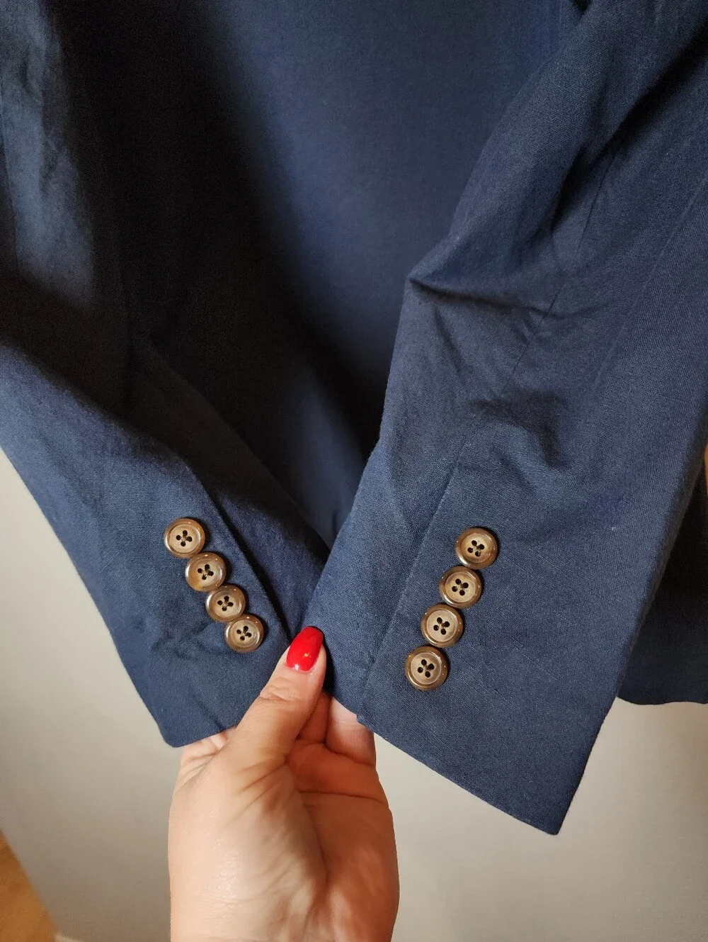 J. Crew Ludlow Baird Mcnutt Unstructured Suit Jacket Blazer Linen Blend Blue 40S